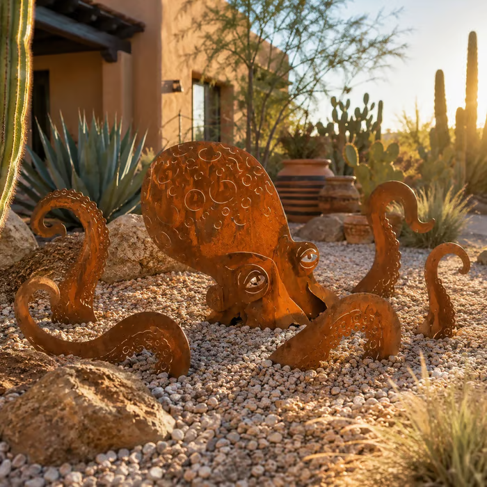 🔥2026 Hot Sale - 🐙Rust Patina Giant Squid Garden Sculpture