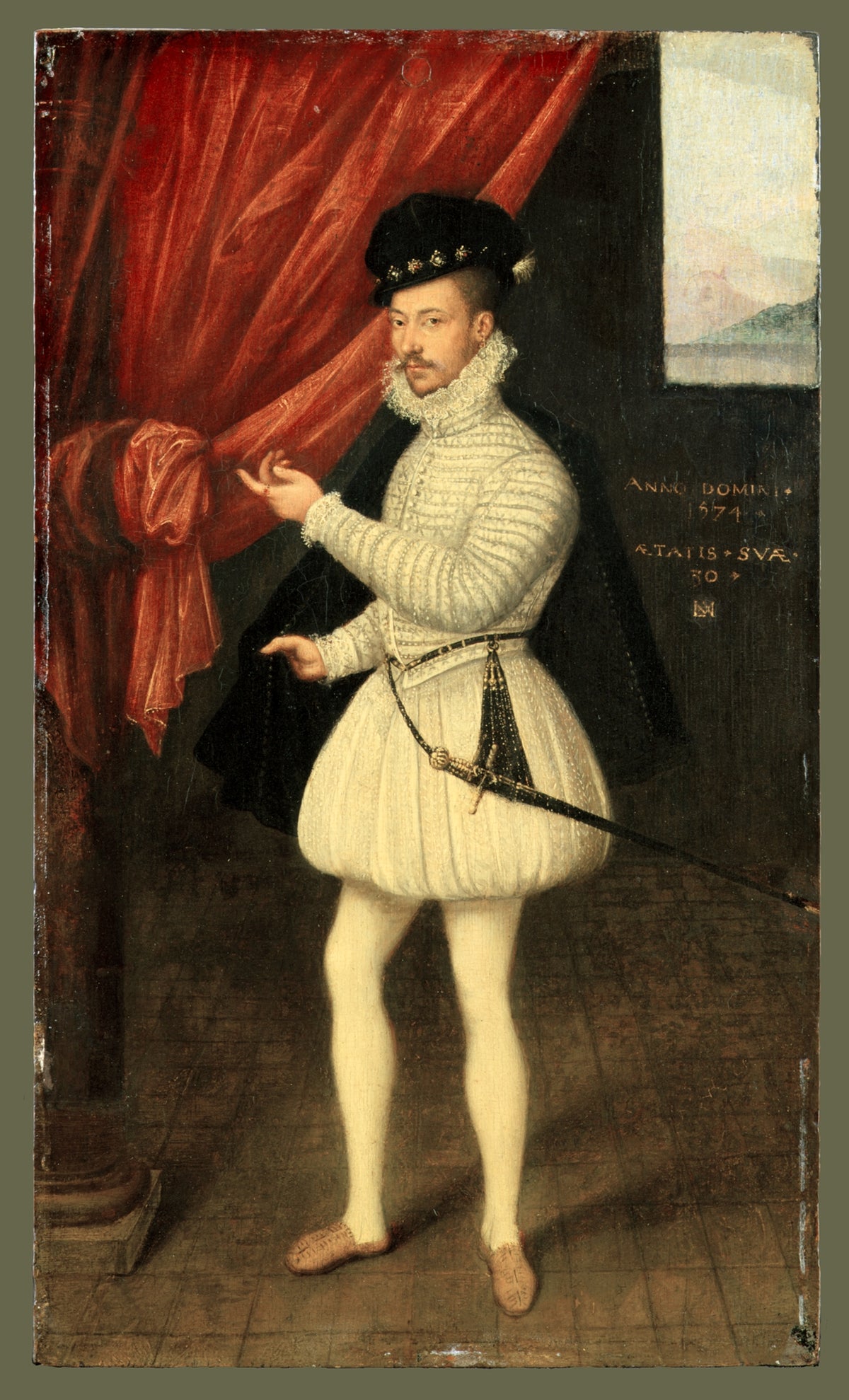 Portrait of a Man in White by Monogrammist LAM - Classic Art canvas print