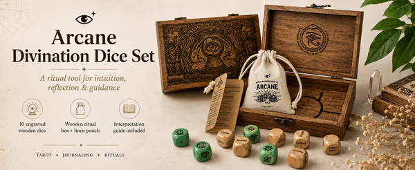 🔮 Arcane Divination Dice Set – Handcrafted Oracle Dice for Tarot, Ritual & Intuitive Guidance