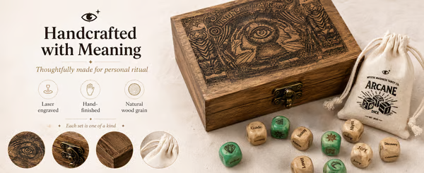 🔮 Arcane Divination Dice Set – Handcrafted Oracle Dice for Tarot, Ritual & Intuitive Guidance