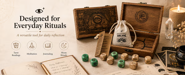 🔮 Arcane Divination Dice Set – Handcrafted Oracle Dice for Tarot, Ritual & Intuitive Guidance