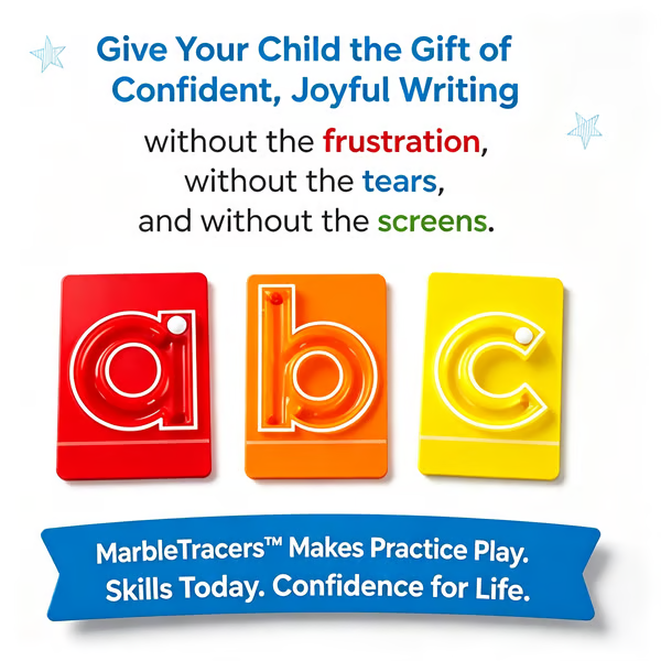🔥LAST DAY 50% OFF - 🔤Marble Tracers - Lowercase Letters🌀Roll Into Letter-Writing Fun!