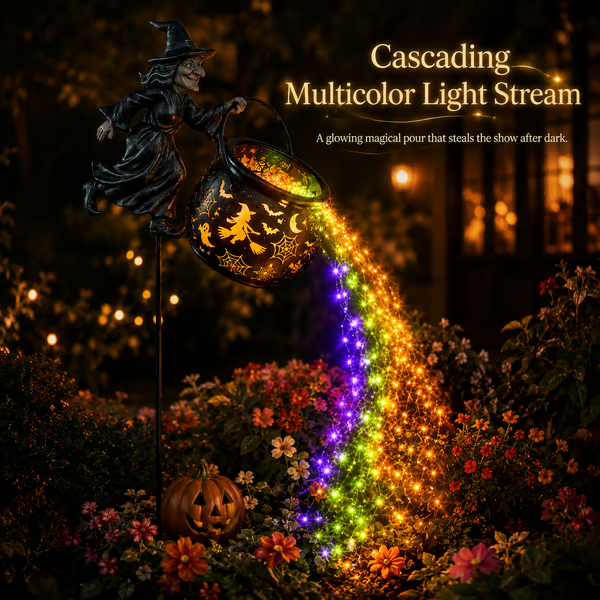 🔥LAST DAY 50% OFF -Halloween Witch Cauldron Garden Light