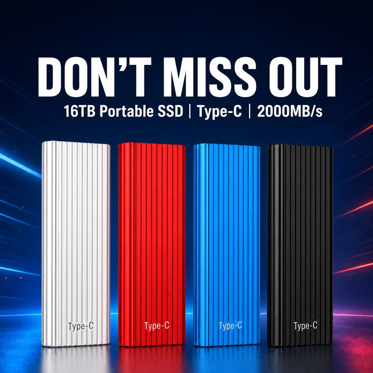 🏆Flash Sale⚡ 50K+ SOLD! Almost Gone🔥16TB Large-Capacity Type-C Portable Mini SSD