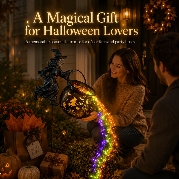 🔥LAST DAY 50% OFF -Halloween Witch Cauldron Garden Light