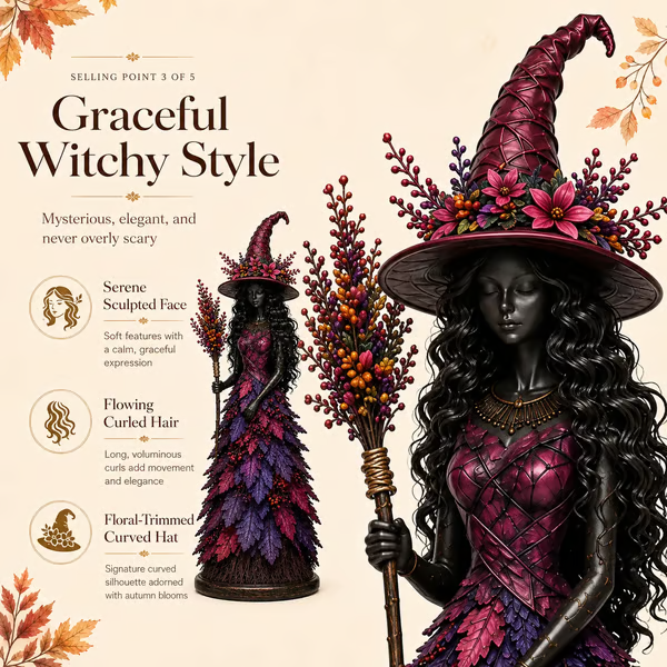 💥LAST DAY 49% OFF - 🧙 Enchanted Autumn Witch Figurine(✨Buy 2 Free Shipping)