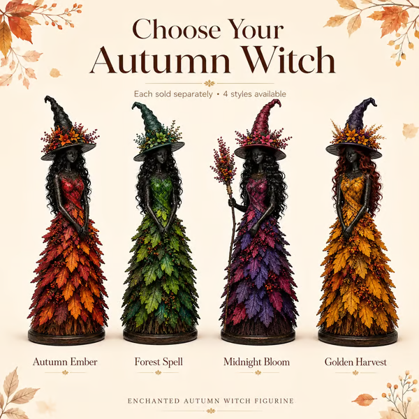💥LAST DAY 49% OFF - 🧙 Enchanted Autumn Witch Figurine(✨Buy 2 Free Shipping)