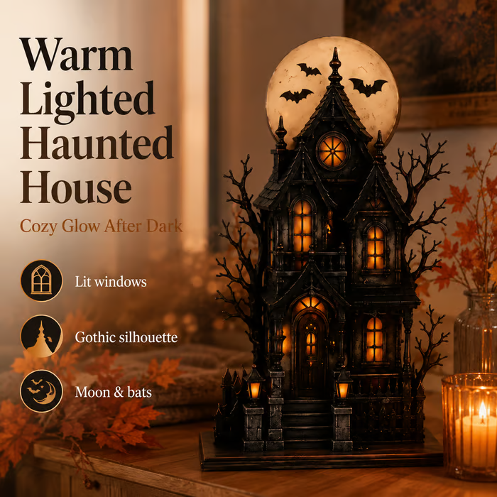 🔥Last Day 49% OFF - 🧙🖤Lighted Halloween Haunted House & Character Figurine Collection
