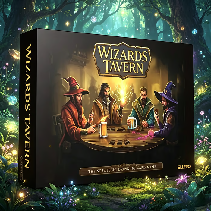 🧙‍♂️ Wizards Tavern – Chaotic Fantasy Drinking Game – D&D Themed Party Fun with Dice & Spells 🍺