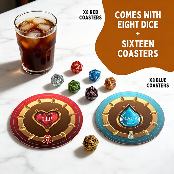 🧙‍♂️ Wizards Tavern – Chaotic Fantasy Drinking Game – D&D Themed Party Fun with Dice & Spells 🍺