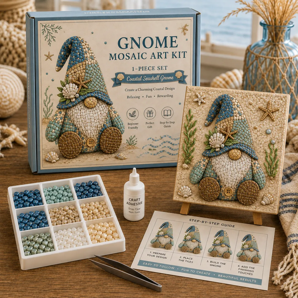 🔥Last Day BUY 3 GET 1 FREE🧩 Gnome Mosaic Art Kit – Create Your Own Charming Handmade Masterpiece
