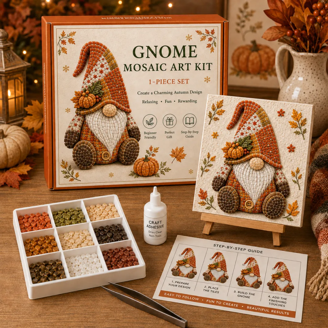 🔥Last Day BUY 3 GET 1 FREE🧩 Gnome Mosaic Art Kit – Create Your Own Charming Handmade Masterpiece