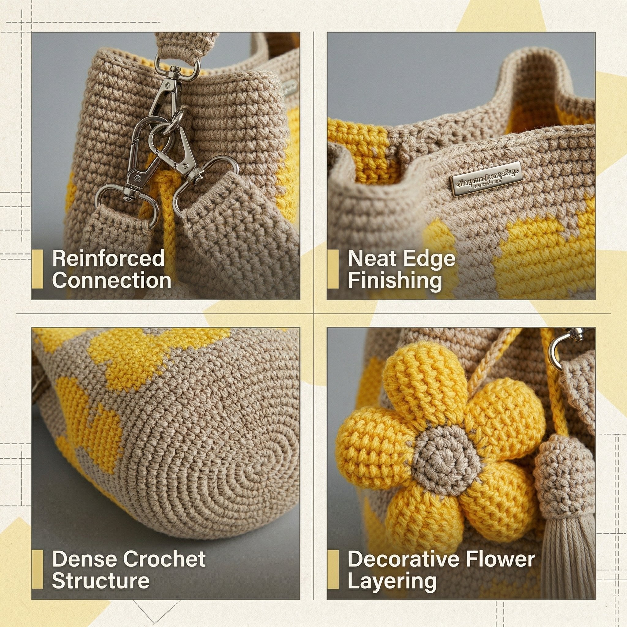🔥2026 Spring Special Offer 49% OFF🌼Handmade Crochet Flower Tote✨