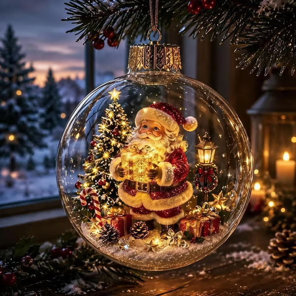 🔥LAST DAY 58% OFF - 🎄Glowing Christmas Diorama Ornament – A Tiny Winter World in Your Hands