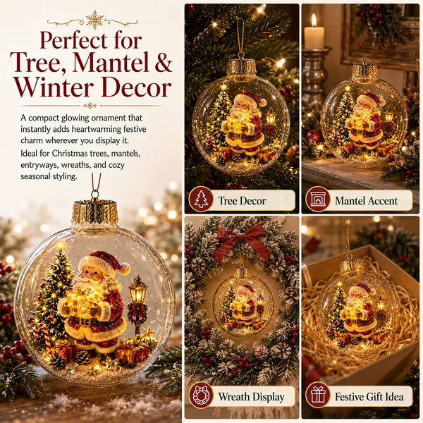 🔥LAST DAY 58% OFF - 🎄Glowing Christmas Diorama Ornament – A Tiny Winter World in Your Hands