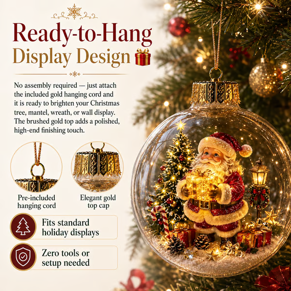 🔥LAST DAY 58% OFF - 🎄Glowing Christmas Diorama Ornament – A Tiny Winter World in Your Hands