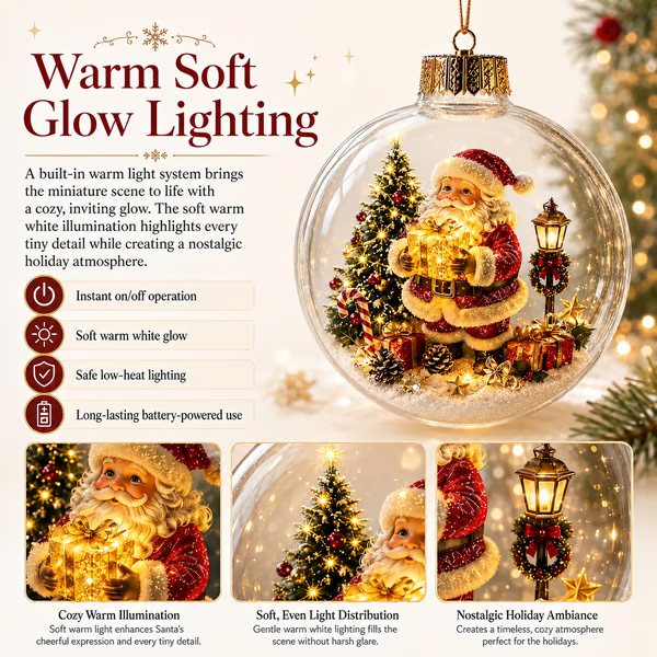 🔥LAST DAY 58% OFF - 🎄Glowing Christmas Diorama Ornament – A Tiny Winter World in Your Hands