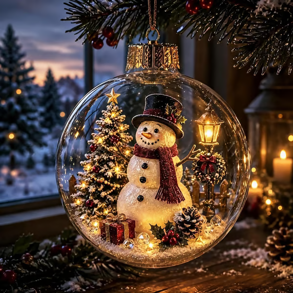 🔥LAST DAY 58% OFF - 🎄Glowing Christmas Diorama Ornament – A Tiny Winter World in Your Hands