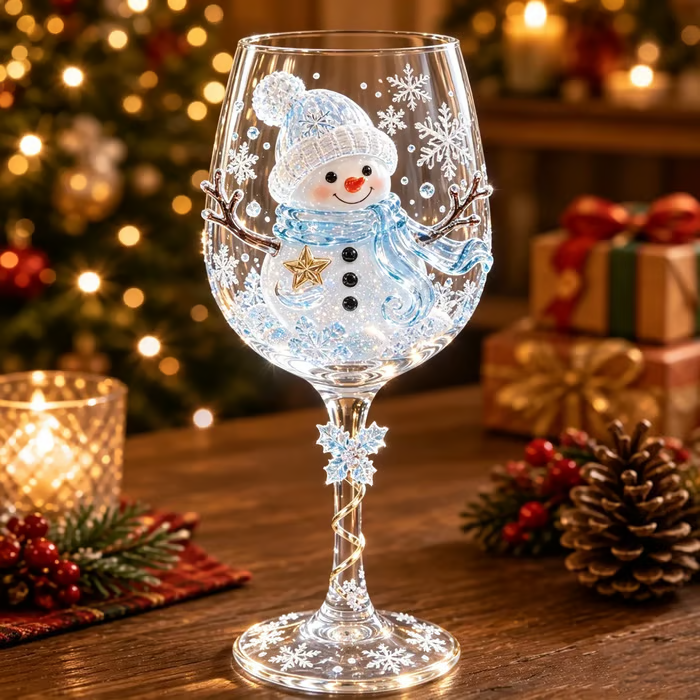 💥 LAST DAY 49% OFF🎁Christmas 3D Wine Glass Collection Gift Box Set✨