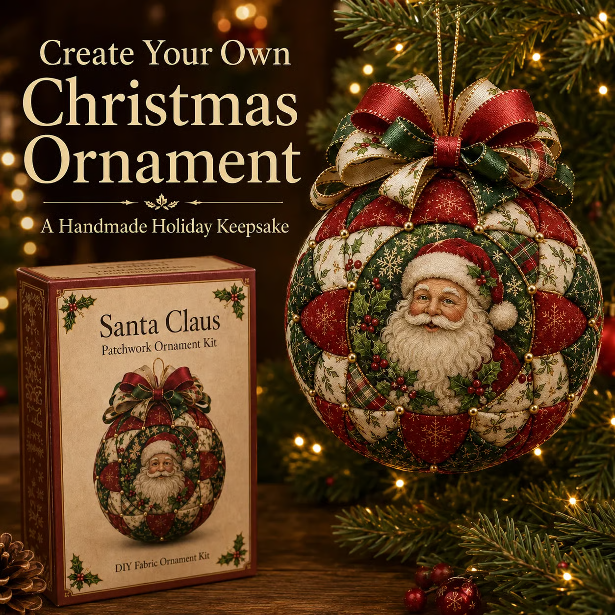 🎄 Christmas Classics Patchwork Ornament DIY Kit