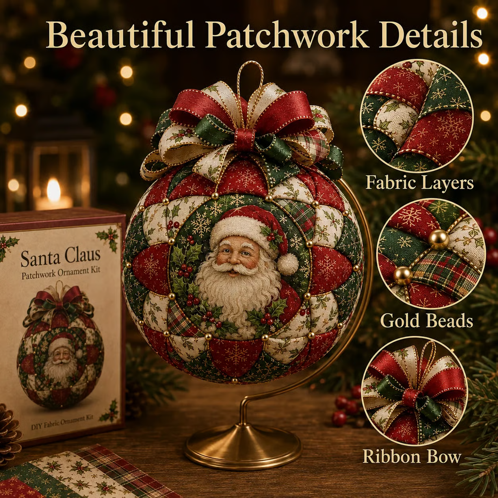 🎄 Christmas Classics Patchwork Ornament DIY Kit