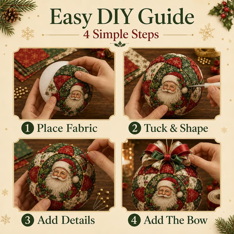🎄 Christmas Classics Patchwork Ornament DIY Kit