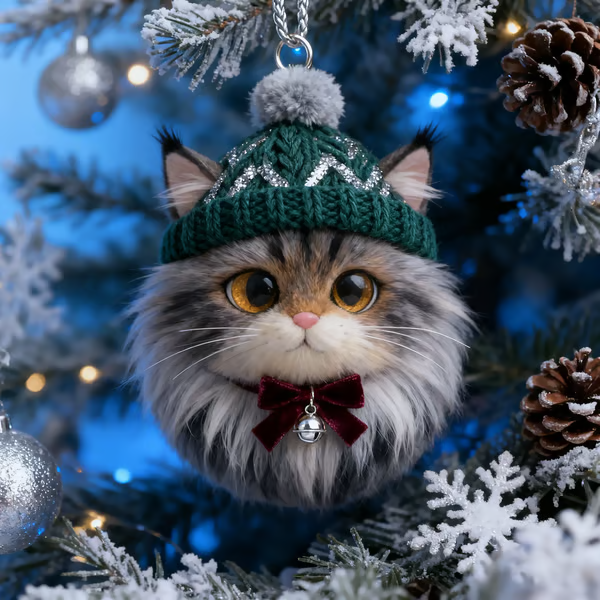 Furry Friends: Winter Cat Ornament Collection