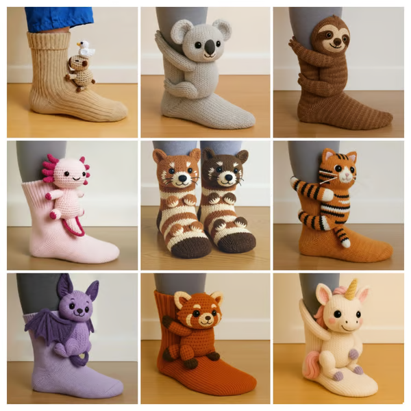 🔥HOT SALE🦥3D Animal Socks🧦