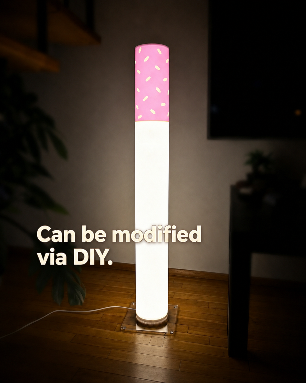 🚬 Cigarette Tube Shaped Style Floor Lamp | Retro Industrial Novelty Ambient Light