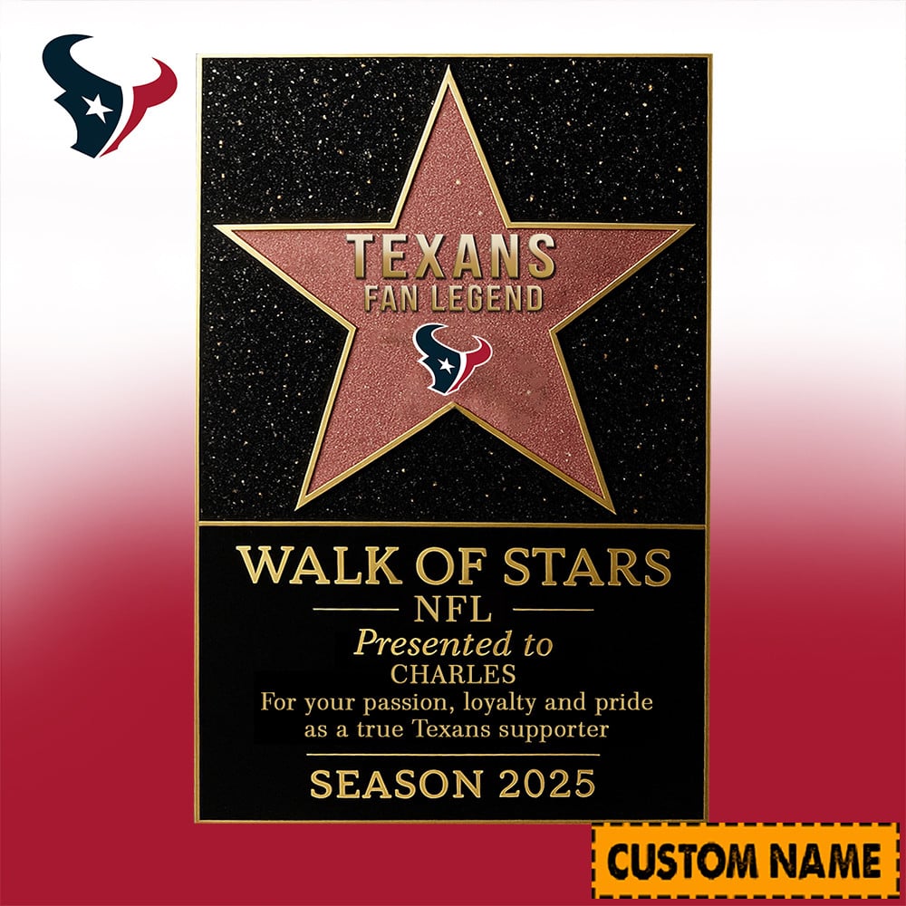 NFL Personalized Walk Of Stars Acrylic Block Plaque Funny Christmas Gift For Family - Limited Edition