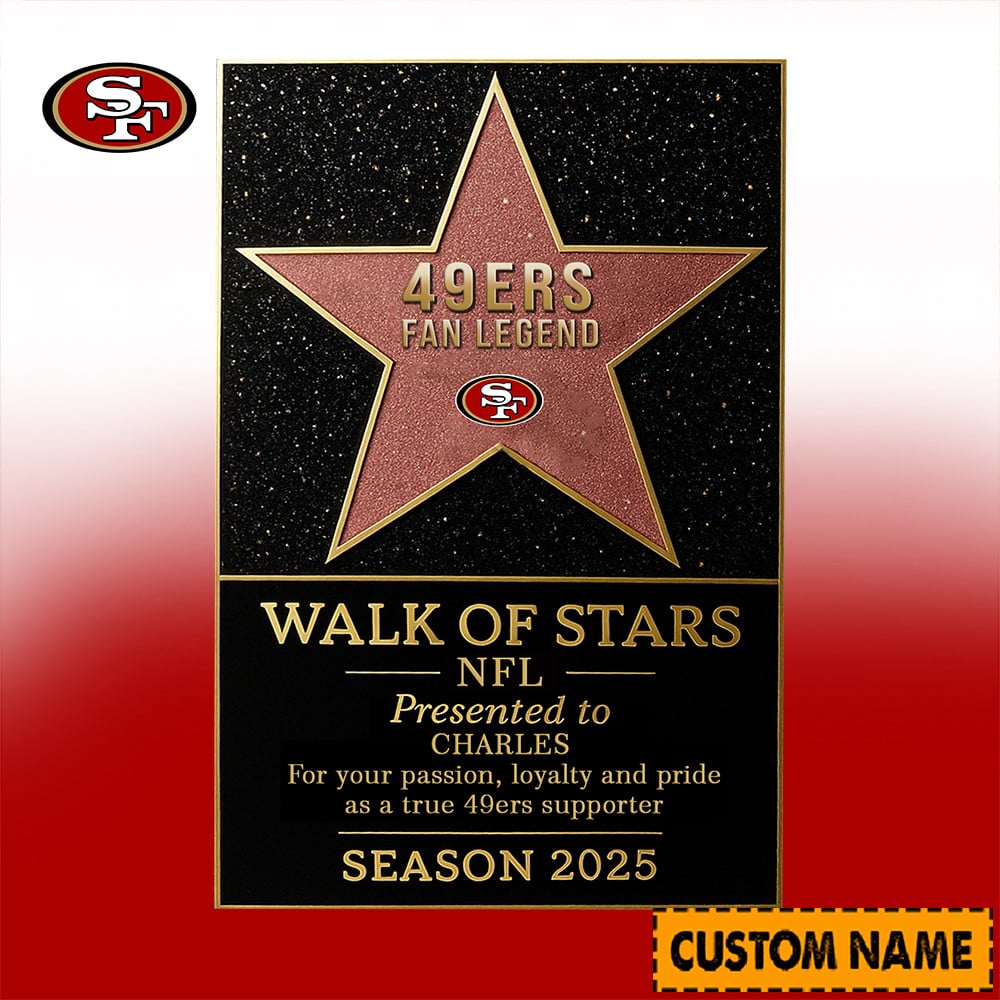 NFL Personalized Walk Of Stars Acrylic Block Plaque Funny Christmas Gift For Family - Limited Edition