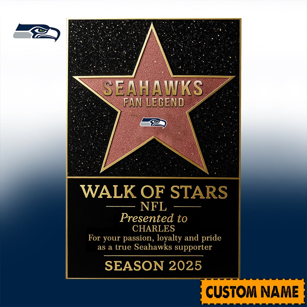 NFL Personalized Walk Of Stars Acrylic Block Plaque Funny Christmas Gift For Family - Limited Edition