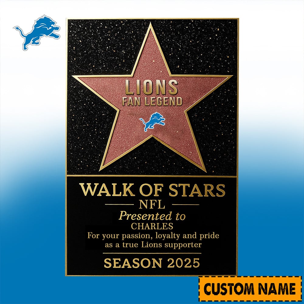 NFL Personalized Walk Of Stars Acrylic Block Plaque Funny Christmas Gift For Family - Limited Edition
