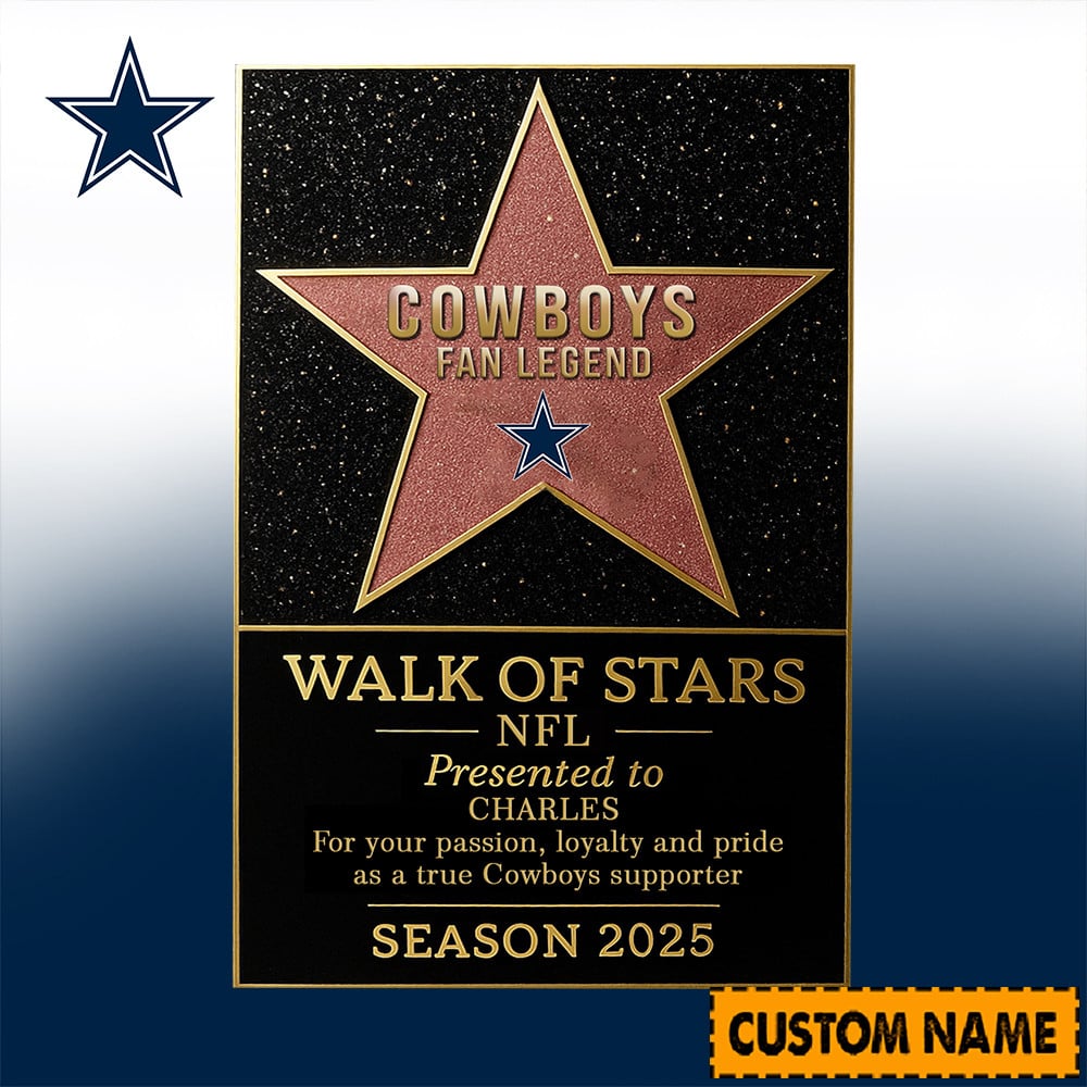 NFL Personalized Walk Of Stars Acrylic Block Plaque Funny Christmas Gift For Family - Limited Edition