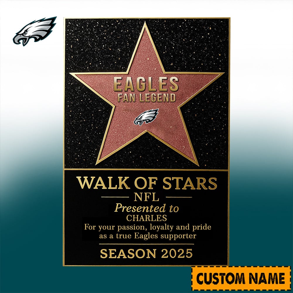 NFL Personalized Walk Of Stars Acrylic Block Plaque Funny Christmas Gift For Family - Limited Edition