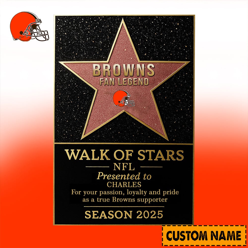 NFL Personalized Walk Of Stars Acrylic Block Plaque Funny Christmas Gift For Family - Limited Edition