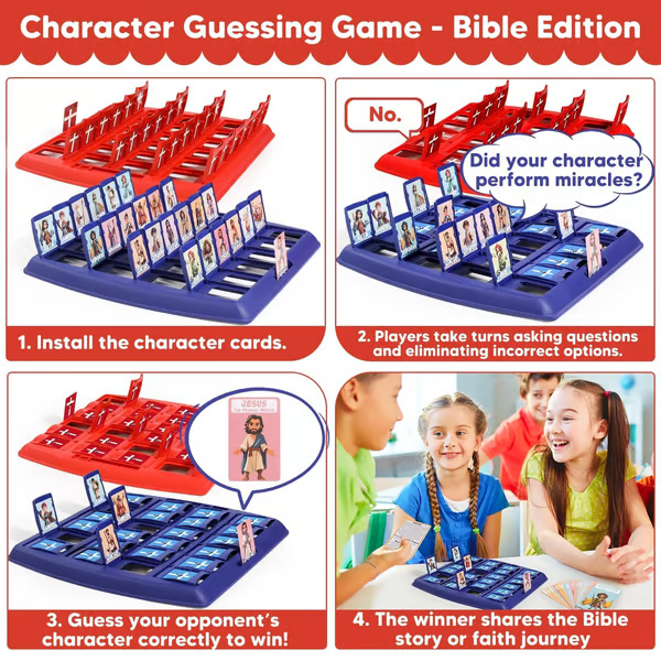 🔥LAST DAY 50% OFF✝️Guess Bible Who I Am Board Games for Kids