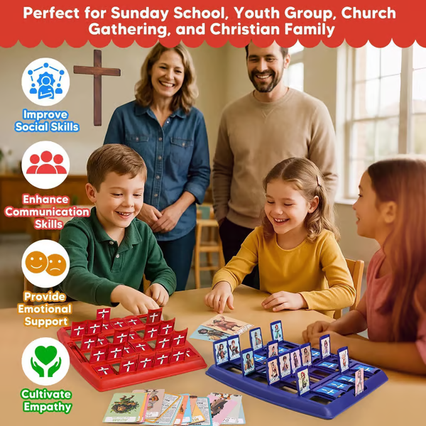 🔥LAST DAY 50% OFF✝️Guess Bible Who I Am Board Games for Kids