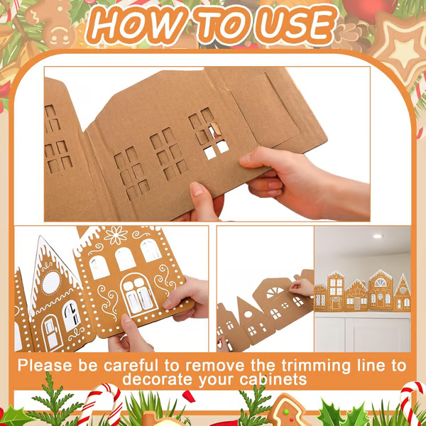🔥LAST DAY 50% OFF- 🎄Christmas Gingerbread House Decorations with LED Lights💡