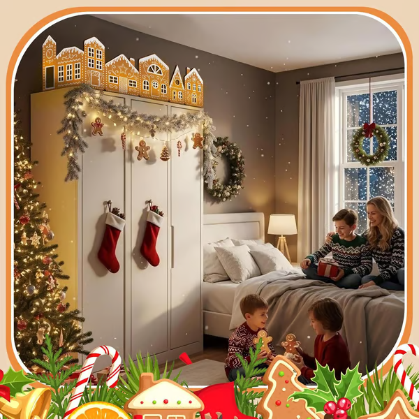 🔥LAST DAY 50% OFF- 🎄Christmas Gingerbread House Decorations with LED Lights💡