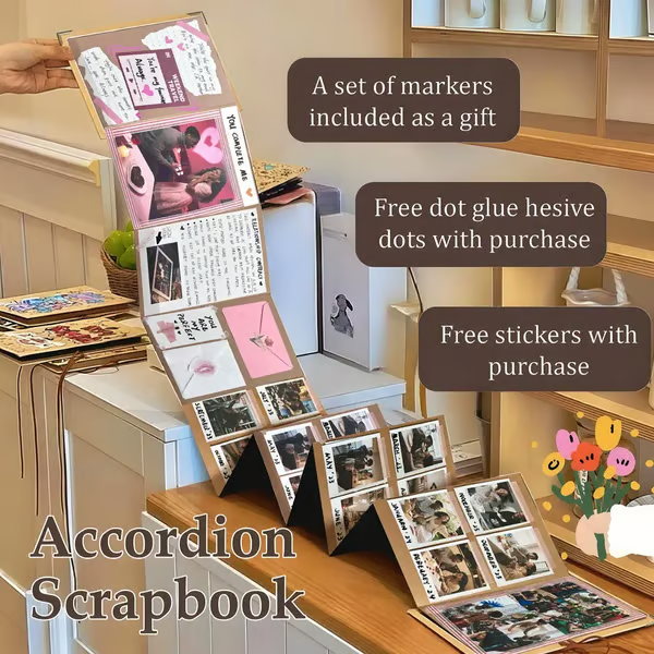 🔥Last Day 50% OFF-✨The Memory Keeper: 99+ Inch Accordion Scrapbook Album📚