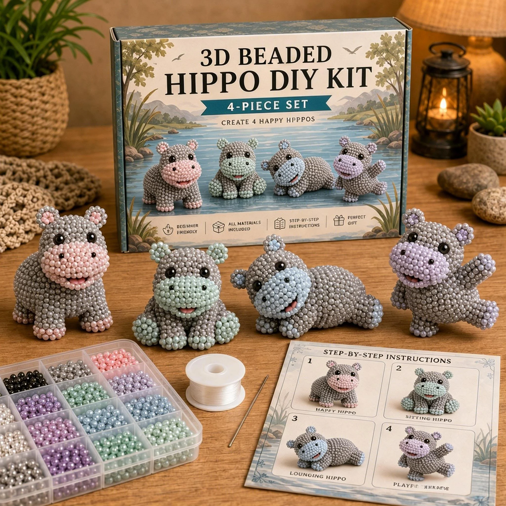 ✨Last Day 49% OFF✨-🧵✨ Tiny 3D Beaded Animal DIY Kit