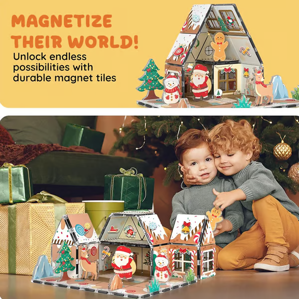 🔥LAST DAY 50% OFF-🎄Build-Your-Own Magnetic Gingerbread House Set