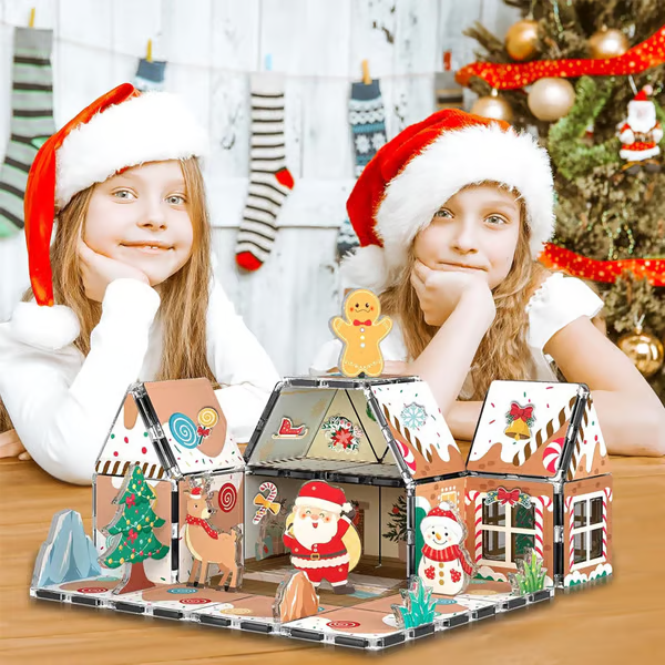 🔥LAST DAY 50% OFF-🎄Build-Your-Own Magnetic Gingerbread House Set