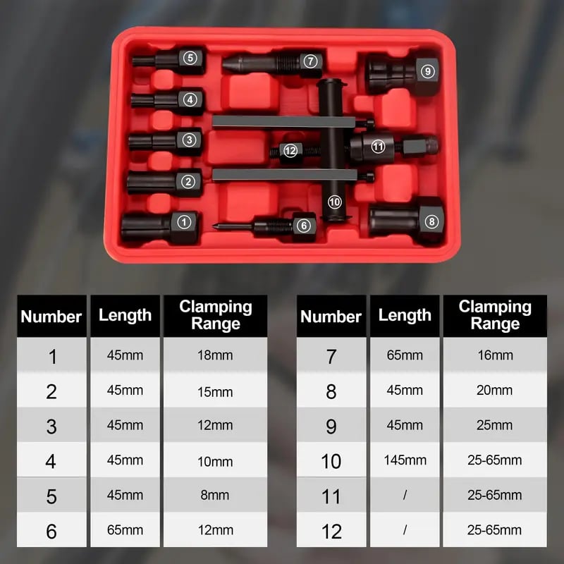 ⚒️ 10Pcs Heavy Duty Blind Hole Bearing Puller Tool Set