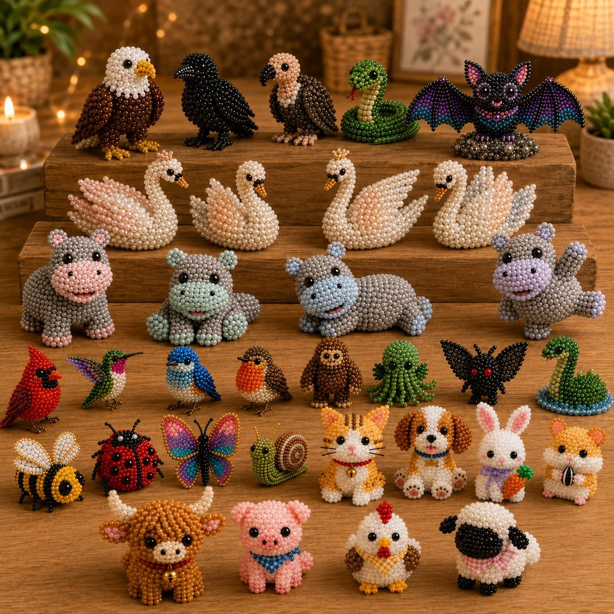 ✨Last Day 49% OFF✨-🧵✨ Tiny 3D Beaded Animal DIY Kit