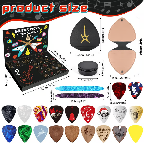 🔥LAST DAY 50% OFF-🎸Guitar Picks Advent Calendar 2025🎁