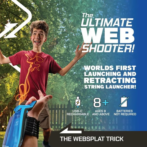 World's First String Launching Webshooter that Glows-In-the-Dark - Perfect Holiday Gift