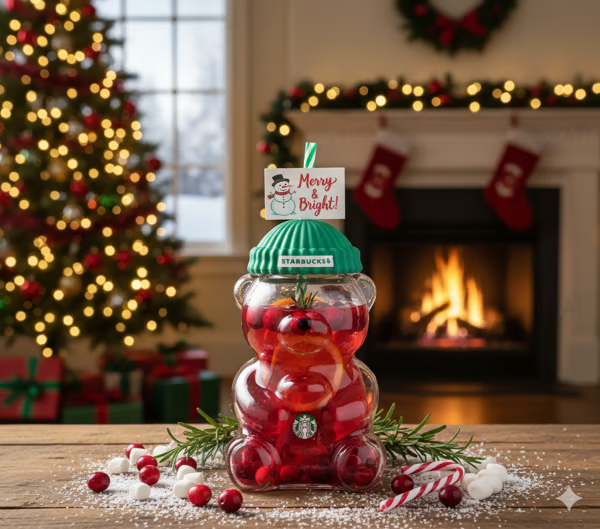 🔥Hot Sale 49% off🌟Bearista Glass Straw Cup 🐻✨