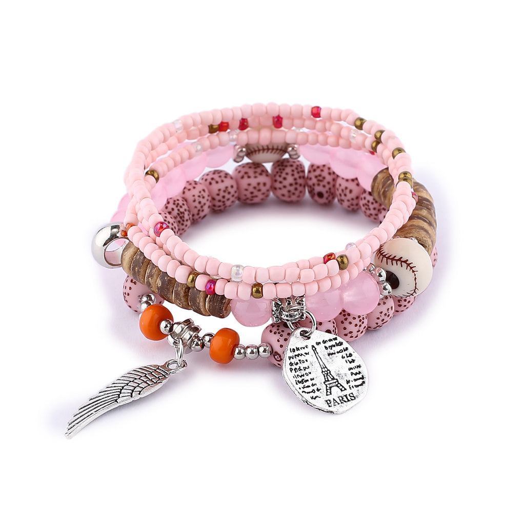 Bracelet Color Bohemian Multi-Layer Stretch Bead Bracelet Ornament
